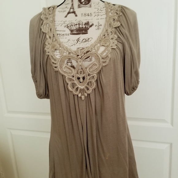 2 for $15 Piace Taupe Tshirt - Picture 2 of 4